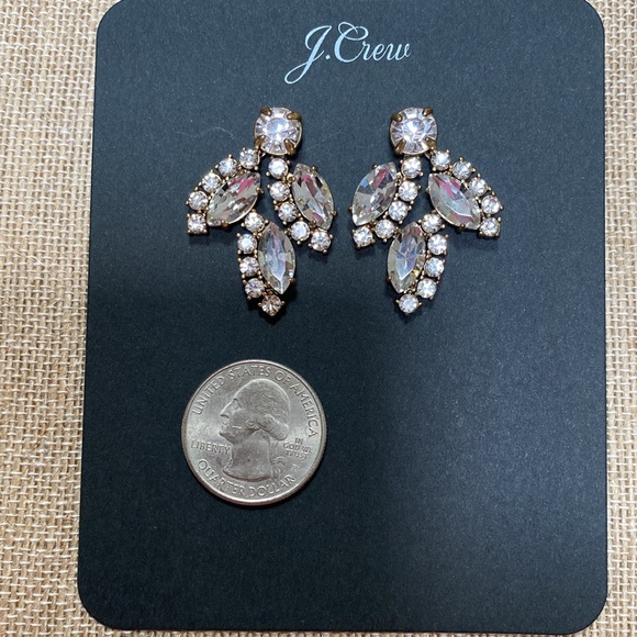 J.Crew St. Moritz Crystal pierced earrings. NWT - Picture 2 of 2